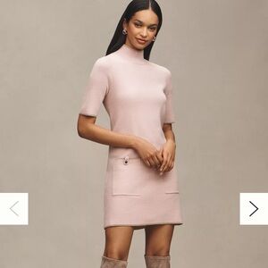 Anthropologie-The Annalise Mock-Neck Mini Sweater Dress by Maeve